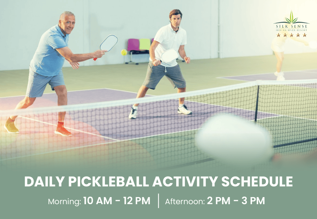 Pickleball is officially included in Silk Sense's Daily Free Activities!