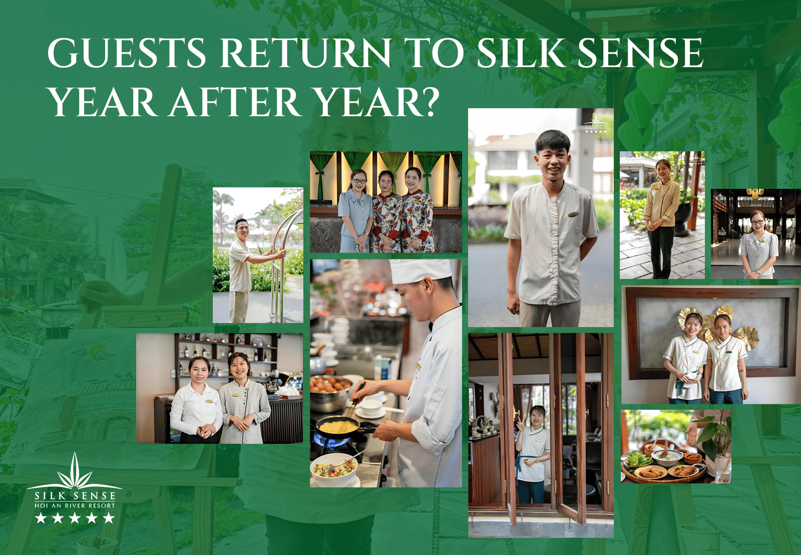 Why do guests return to Silk Sense Hoi An River Resort every year?