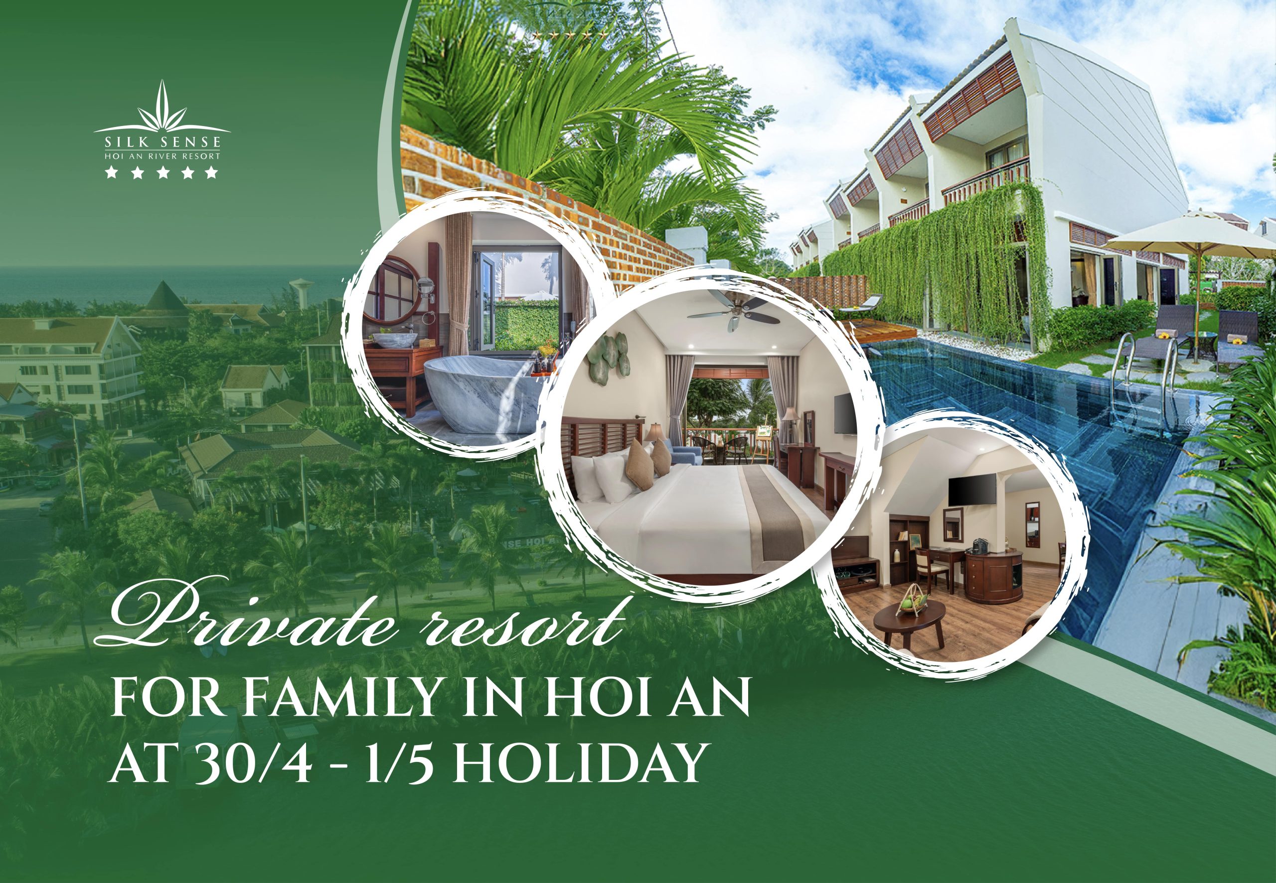 Private Resort for family in Hoi An at 30/4 – 1/5 holiday
