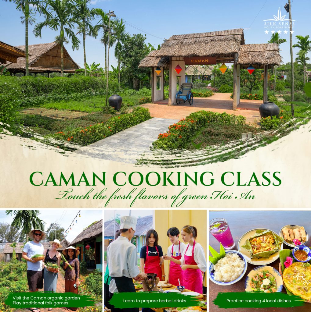 Silk Sense Caman Cooking Class in organic Caman Garden