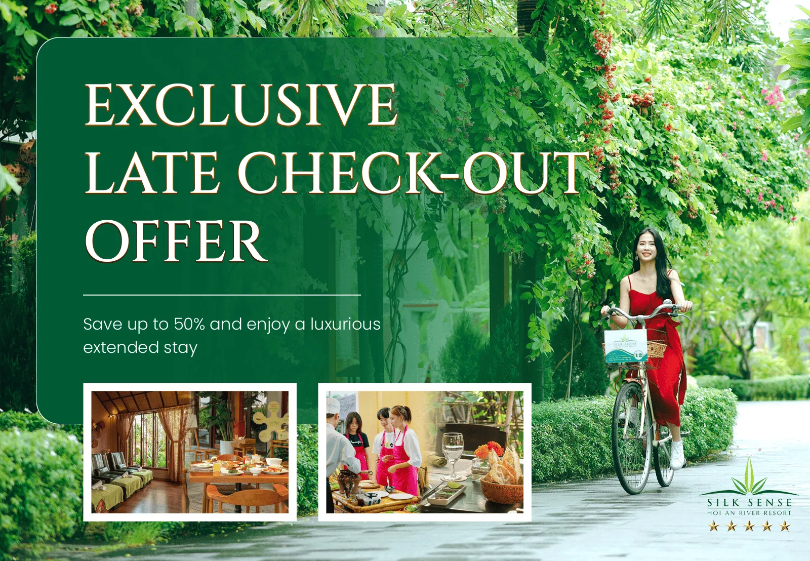 Can you check-out late at Silk Sense What’s included in the Late Check-out Package