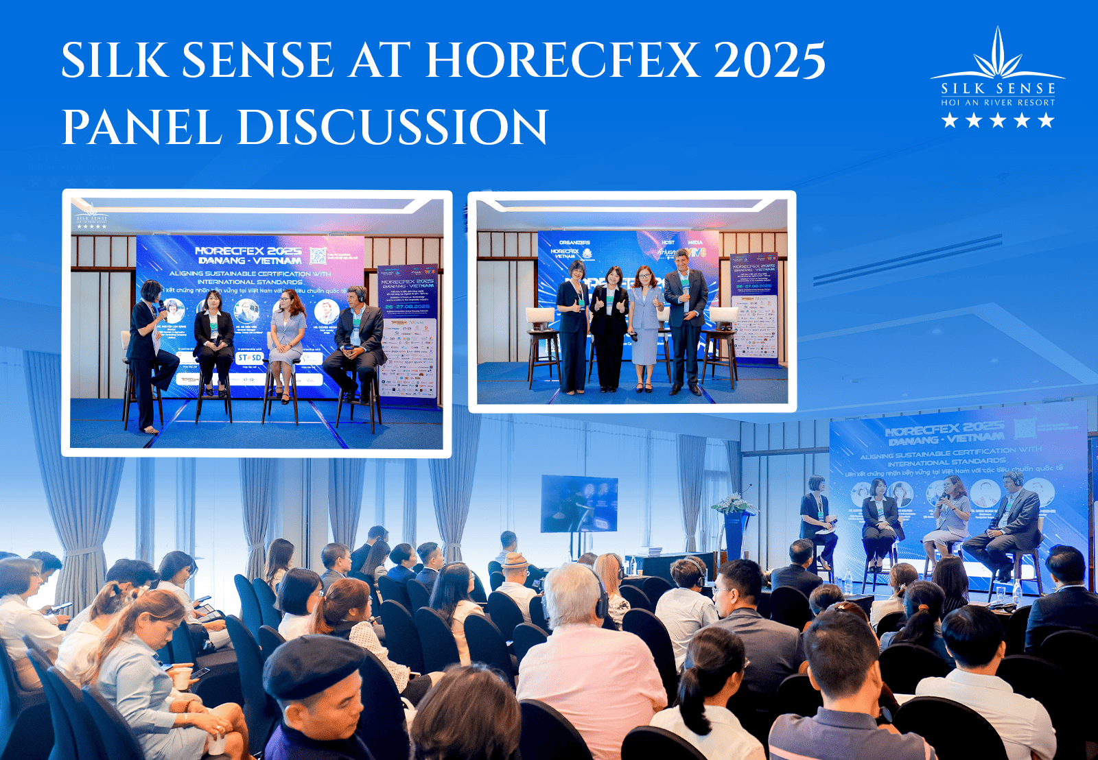Silk Sense at the HorecFex 2025 panel discussion on sustainable tourism and the value of green certifications