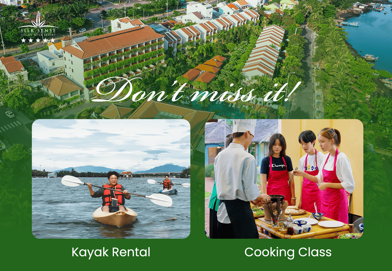 Unmissable Kayaking and Cooking Class experiences at Silk Sense