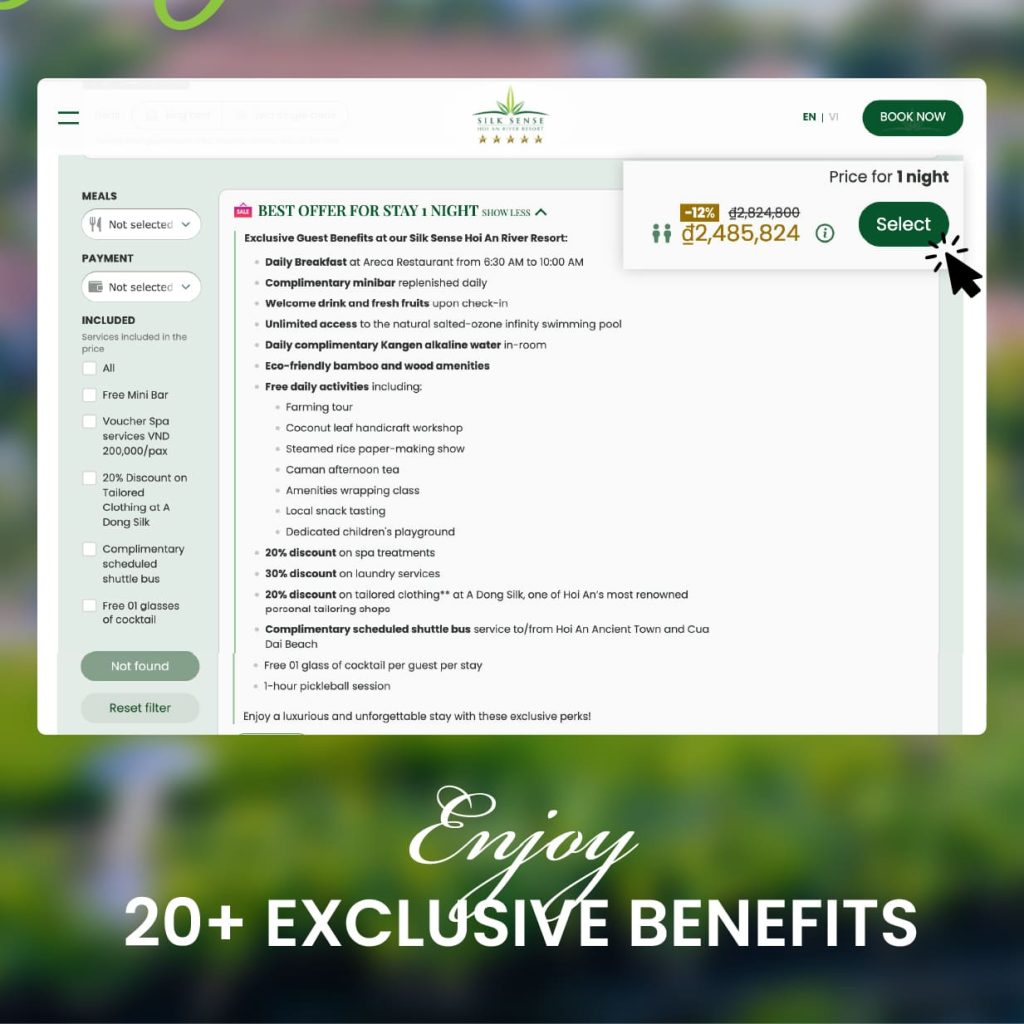 Enjoy more than 20 premium privileges included